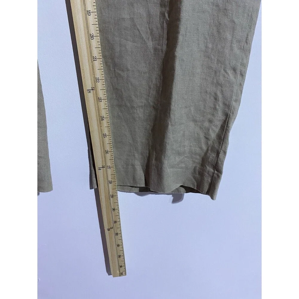 Calvin Klein Pants Mens 36x30* Tan Linen Chino Beach Resort Relaxed Trousers‎